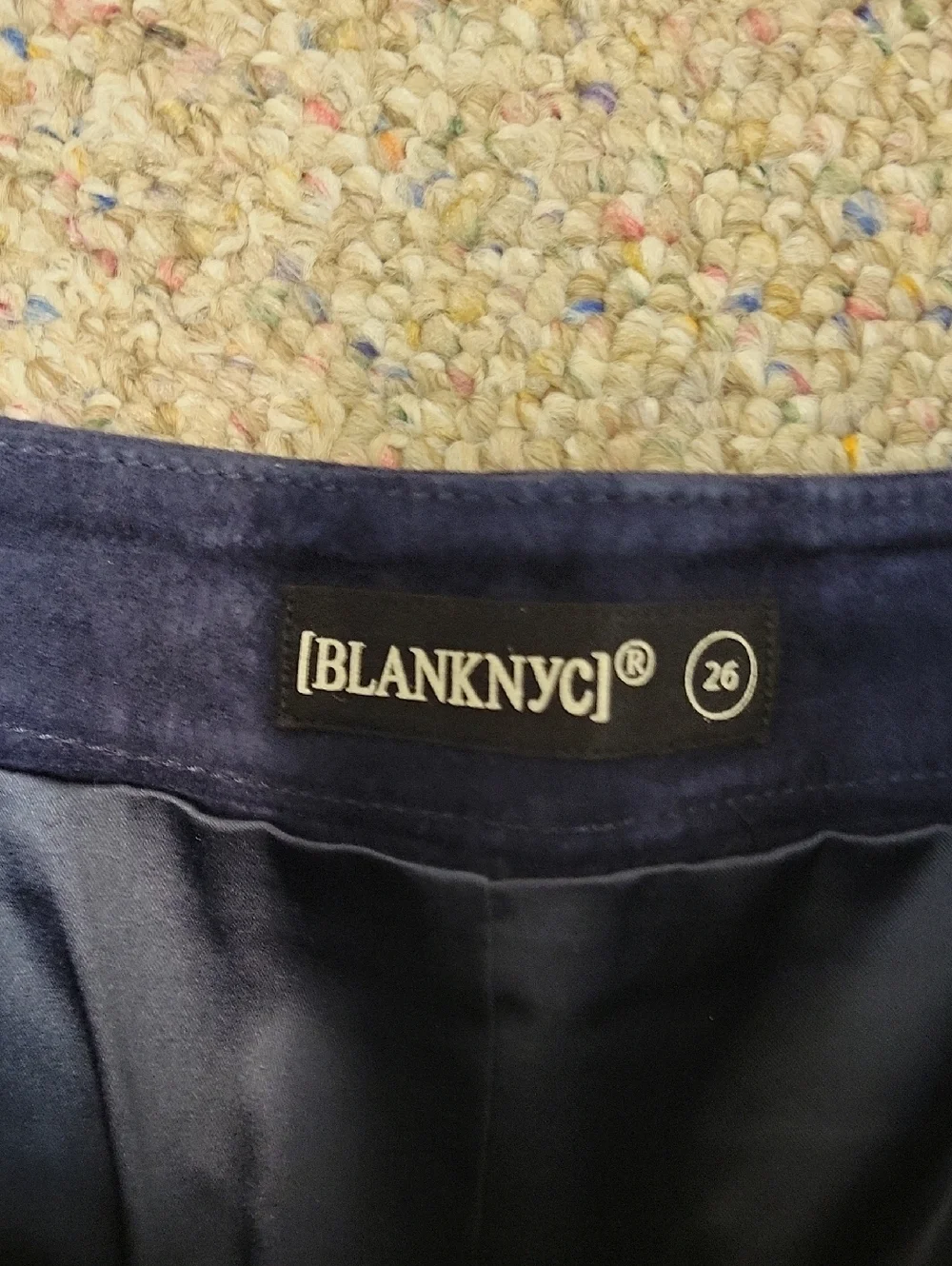 Blank NYC Navy Suede High Waist Shorts Sz 26. New Festival Summer Indie Sleeze